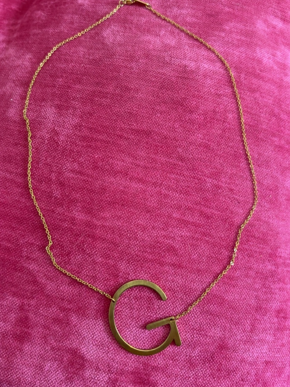 Gold Initial G Necklace - Women's Jewelry